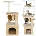 ZENY 36in Cat Tree & Condo Scratching Post Tower, Beige
