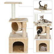 ZENY 36-in Cat Tree & Condo Scratching Post Tower, Beige