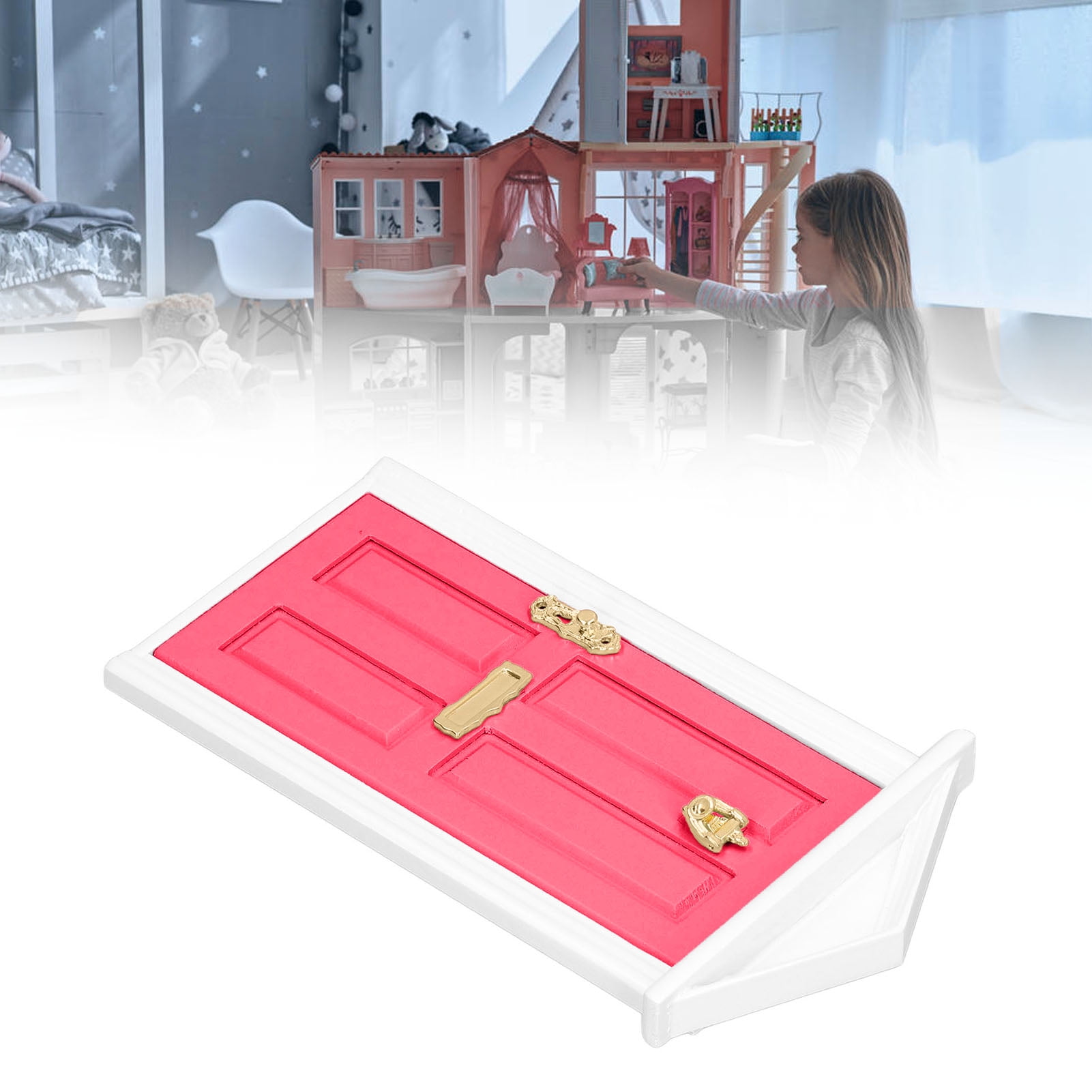 Porte Miniature 1:12 En Bois Brut – 13,3 X 19,1 Cm – 28 Panneaux – à Peindre Soi-même – Pour Maison De Poupée DIY