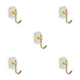 thumbnail image 3 of Transemion Versatile Usage Acrylic Luxury Wall Hook Easy To Clean Easy Installation Adhesive Wall Hooks gold 5Set, 3 of 6