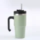 thumbnail image 3 of Tumbler with Handle Lid, Straw, Stainless Steel Water Bottle, Vacuum Thermos Cup, Travel Car Coffee Mug, 20oz, 3 of 5