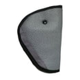 thumbnail image 3 of Car Seat Belt Protector Adjuster (Grey) - Breathable Cotton Shoulder Pad Cover, Cute & Comfortable Anti-Chafe Strap Holder for Child, Baby & Kids, 3 of 4