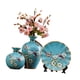 thumbnail image 2 of Jarrones de cerámica de 3 piezas, contenedores para plantas, adornos modernos, jarrones decorativos, flores Azul, 2 of 9