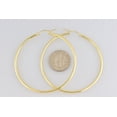 thumbnail image 4 of 14K Yellow Gold 48mmx2mm Lightweight Classic Round Hoop Earrings, 4 of 6