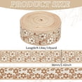 thumbnail image 2 of Brown 10 Yards Bisque Vintage Jacquard Ribbon 1-3/8 inch Wide Ethnic Style Embroidery Polyester Ribbons Floral Pattern Embroidery Fabric Trim Retro Tyrolean Ribbon for Clothing Crafts Decor, 2 of 9