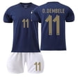 thumbnail image 1 of Uniforme de la selección nacional de la Copa del Mundo, camiseta de Francia, traje de uniforme de fútbol personalizado para niños, uniforme de entrenamiento para hombres y mujeres, Mba Pesha11 en casa, 1 of 1