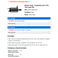 thumbnail image 2 of Washer Pump - Compatible with 1994 - 1995 Saab 900, 2 of 2