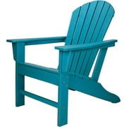 HElectQRIN UV Protected HDPE Indoor Outdoor Adirondack Lounge Patio Porch Deck Chair, Turquoise