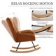thumbnail image 4 of Moderno teddy rocking chair para nursery. forrado glider con high back armrests y side pocket. a comfy accent chair., 4 of 6