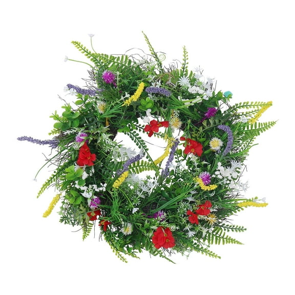 Wildflower Wreath Versatile Decor Farmhouses Colorful Cottage Wreath Beautiful Artificial Spring And Summer Wreath Home
