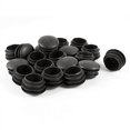 thumbnail image 2 of 80 Pcs Black Plastic 25mm Dia Blanking End Caps Round Tube Insert, 2 of 2