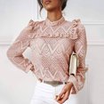 thumbnail image 2 of Babysbule Women's Summer Tops Womens Silod Lace Long Sleeve&nbsp;Casual Loose Tank Tops, 2 of 7