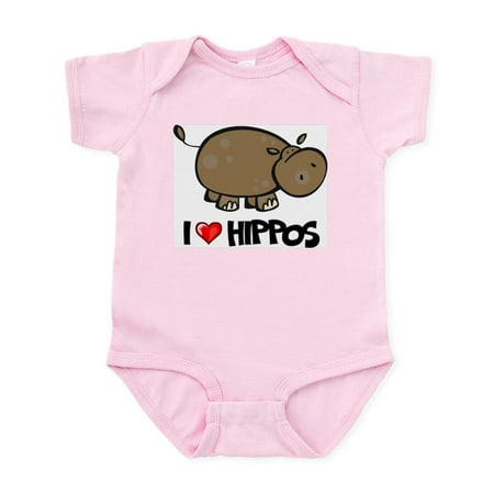 

CafePress - I Love Hippo Infant Bodysuit - Baby Light Bodysuit Size Newborn - 24 Months