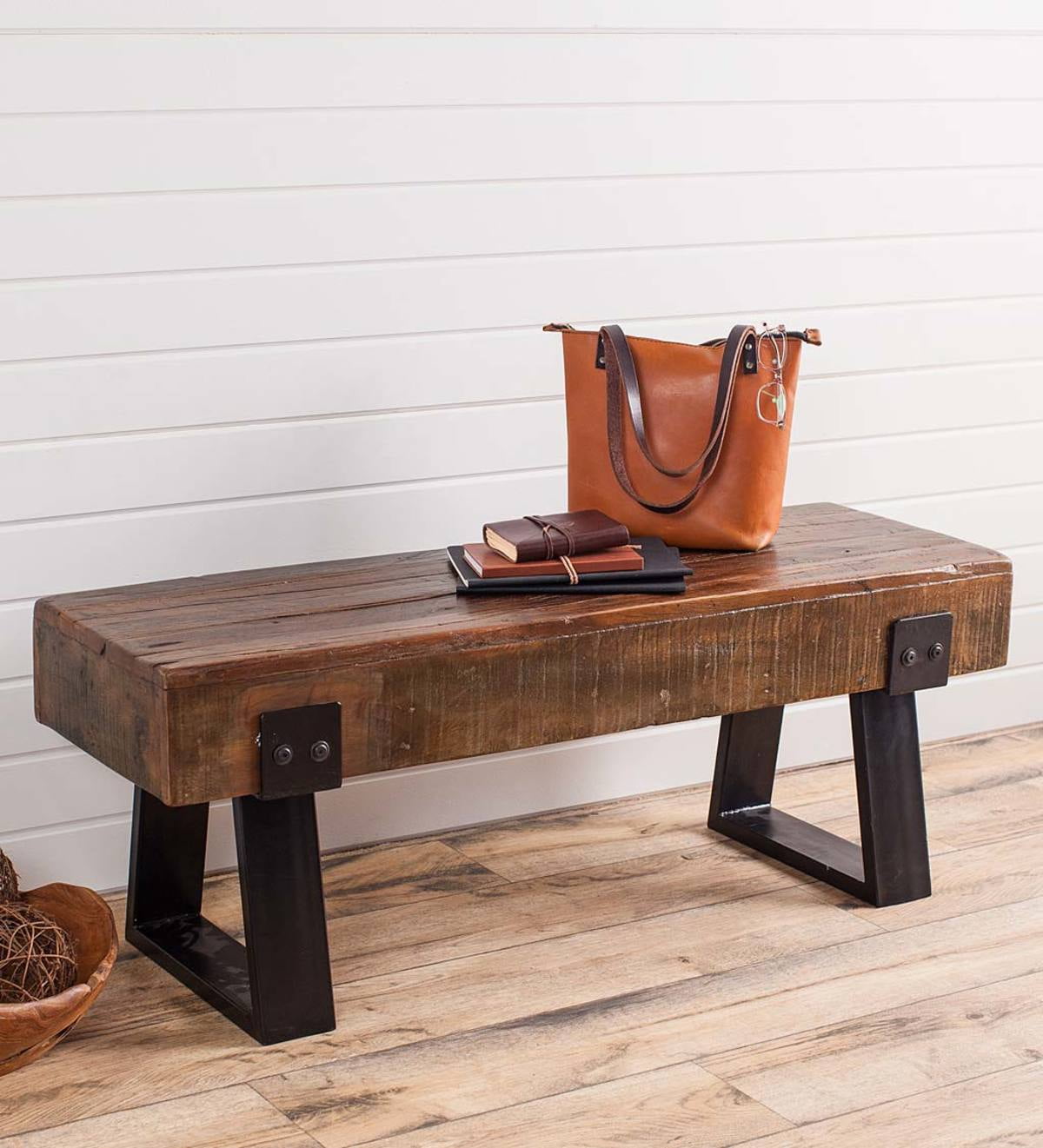Richland Indoor Outdoor Reclaimed Wood Bench Walmart