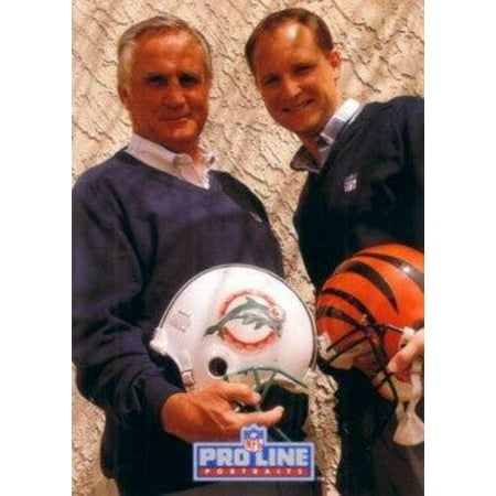 Don Shula and Dave Shula 1992 Pro Line Portraits Collectible insert card #8