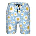 thumbnail image 3 of Pofeuu Daisies Flowers Prin Men's Swim Trunks Quick Dry Bathing Suit Swimming Board Shorts Mesh Lining Beach Swimwear-Small, 3 of 6