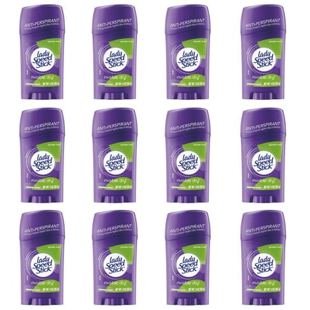 Lady Speed Stick Invisible Dry Deodorant Powder Fresh  1.4 Oz (12 Pack)