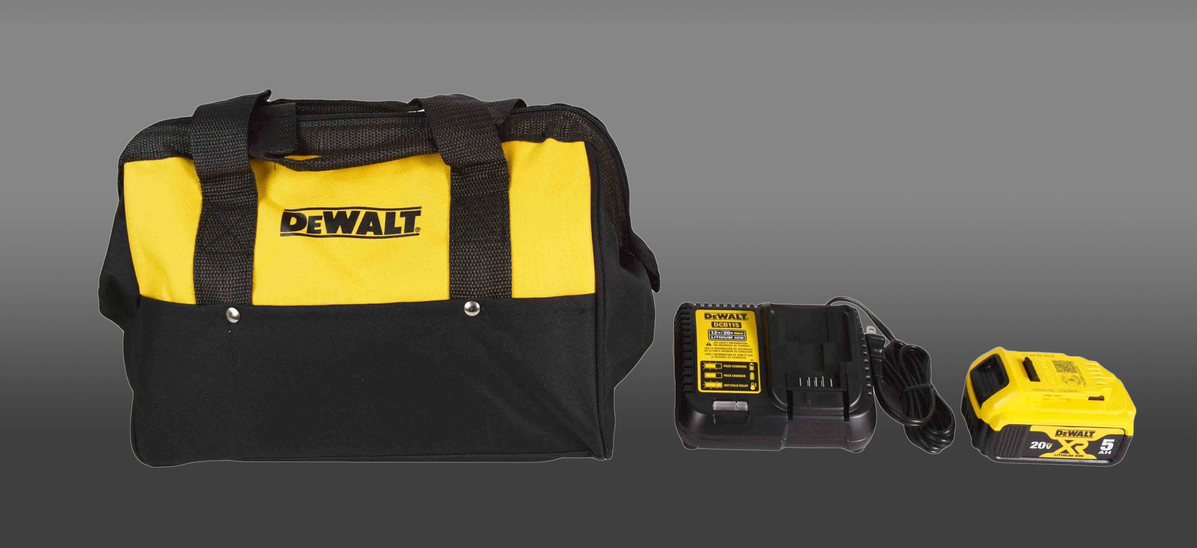 Bag  NEW Dewalt DCB205CK 20-Volt MAX 5.0Ah Lithium-Ion Battery and Charger Kit 