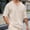 Khaki, variant on T Shirts for Man Summer Casual Short Sleeve Jacquard V Neck Relaxed Fit Breathable Tshirts Mens Tees