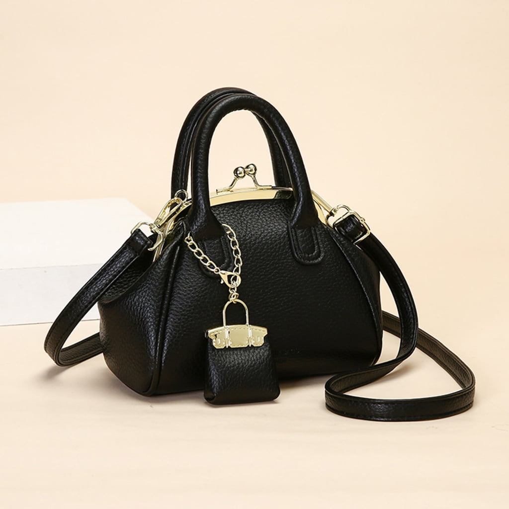 All-Matching Shoulder Bag for Woman Satchel Bag Kiss Lock Crossbody Bag Trendy Handbag Retro Messenger Bag