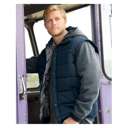 Nylon Spandex Vest - Burnside Fleece Nylon Vest with Fleece Sleeves