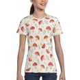 thumbnail image 4 of Honeii Cartoon Flat Mushrooms Print Kids Boy T-Shirt,Breathable Round Neck Tee,Stylish Summer Tee for Boys, for Outdoor Activities and Casual Wear, 4 of 7