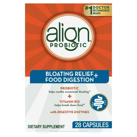 Align Probiotic Capsules Bloating Relief + Food Digestion, Daily Probiotic Supplement, 28 Count