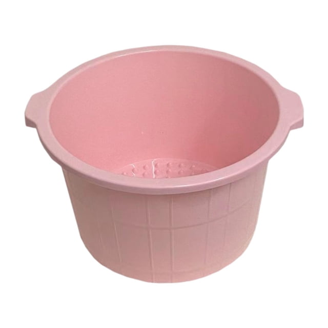 BELOVING Foot Bath Basin Sturdy Multifunctional Side Handle for Soaking Foot Soak Tub pink
