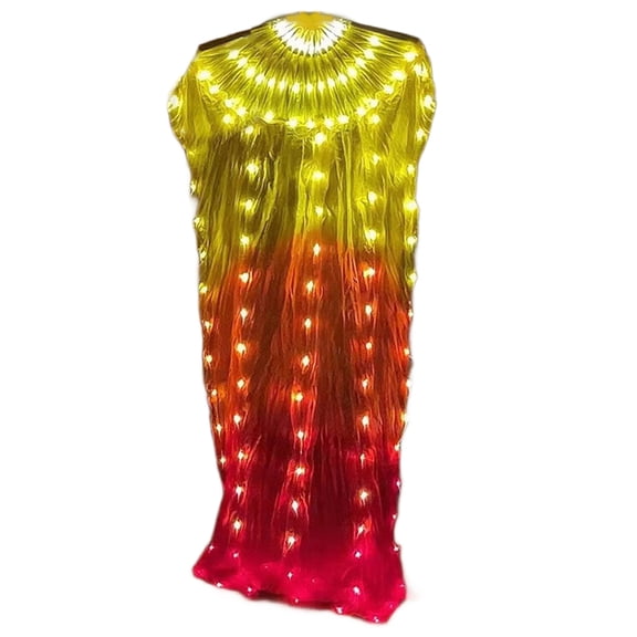 Aellinatey 180cm Long LED Fan Rechargeable Belly Dance Fan for Professional Dancers