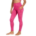 thumbnail image 2 of Twczz Girls Yoga Leggings with Pockets- Full Length Tummy Control Stretch High Waist Athletic Workout Pants Hot Pink Size 4-12 Years, 2 of 9