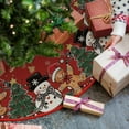 thumbnail image 2 of Gingerbread Man Snowman Christmas Tree Skirt 36 Inch, Winter Holiday Tree Mat Ornament Decoration, 2 of 6
