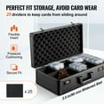 thumbnail image 3 of VEVOR Graded Card Storage Box, 5 Slots, Graded Sports Cards Holder Carrying Case with Coded Lock Foam Dividers, for 162 PSA Graded Cards 115 BGS Cards 130 SGC Cards 585 Top Loaders or 999+ Loose Card, 3 of 9