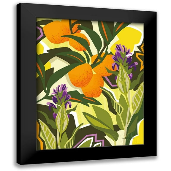 Gallagher, Megan 12x14 Black Modern Framed Museum Art Print Titled - Citrus Sage I