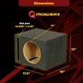 thumbnail image 3 of QPower QBASS Vented Chamber 12" Single Audio Subwoofer Enclosure Box, Charcoal, 3 of 8