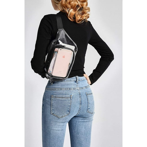 Sac top ceinture transparent