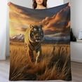 thumbnail image 1 of Throw Blanket Warm Flannel Blanket Soft Warm Printed Blanket For Bed, Couch And, 1 of 8