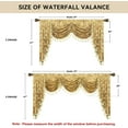 thumbnail image 4 of Luxury Waterfall Valances for Windows, Elegant Jacquard Thick Swag Waterfall Curtains Valance with Tassels for Living Room, Bedroom Party Banquet Decorations (Yellow, W59 Inch, 1 Panel), 4 of 14