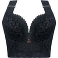 thumbnail image 5 of Longline Bras for Women Plus Size S-6X No Underwire Push Up Bralettes Ladies Trendy Solid Color Full-Coverage Breathable Support Underwear Bra, 5 of 6