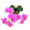 thumbnail image 5 of Fake purple orchid flower arrangement| Amethyst Faux Floral Arrangement | 23” tall floral arrangement | Purple orchids in white Vase., 5 of 5