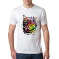 thumbnail image 1 of Colorful Rainbow Cat Animal Lover Mens Premium Tri Blend T-Shirt, Heather White, Large, 1 of 3