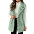 thumbnail image 3 of Aboser Fuzzy Sherpa Vest for Women Soft Plush Fleece Jacket Trendy Shawl Collar Vests Casual Open Front Tunic Jackets Sleeveless Outerwear Coats, 3 of 9