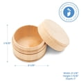 thumbnail image 4 of Mini Trinket Box 1-5/8 inch x 2-1/8 inch x 1 inch, Pack of 10 Unfinished, Round Decorative Boxes for Wooden Jewelry Box Craft, by Woodpeckers, 4 of 7
