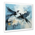 thumbnail image 2 of Designart "Minimalist Blue Bird With White Blossoms III" Birds Of Paradise Picture Framed Canvas Art Print, 2 of 5