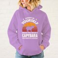 thumbnail image 3 of Sudadera con capucha de moda para mujer Sudadera con estampado de capibara Tops casuales de manga larga unisex, 3 of 5