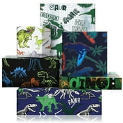 Geluode Dinosaur Wrapping PresNok Paper for Kids Boys Girls, Dinosaur Birthday Gift Wrap Paper - 6 Sheets Folded Flat 20x28 inches Dino Gift Wrap for Dinosaur Birthday Baby Shower Holiday Party