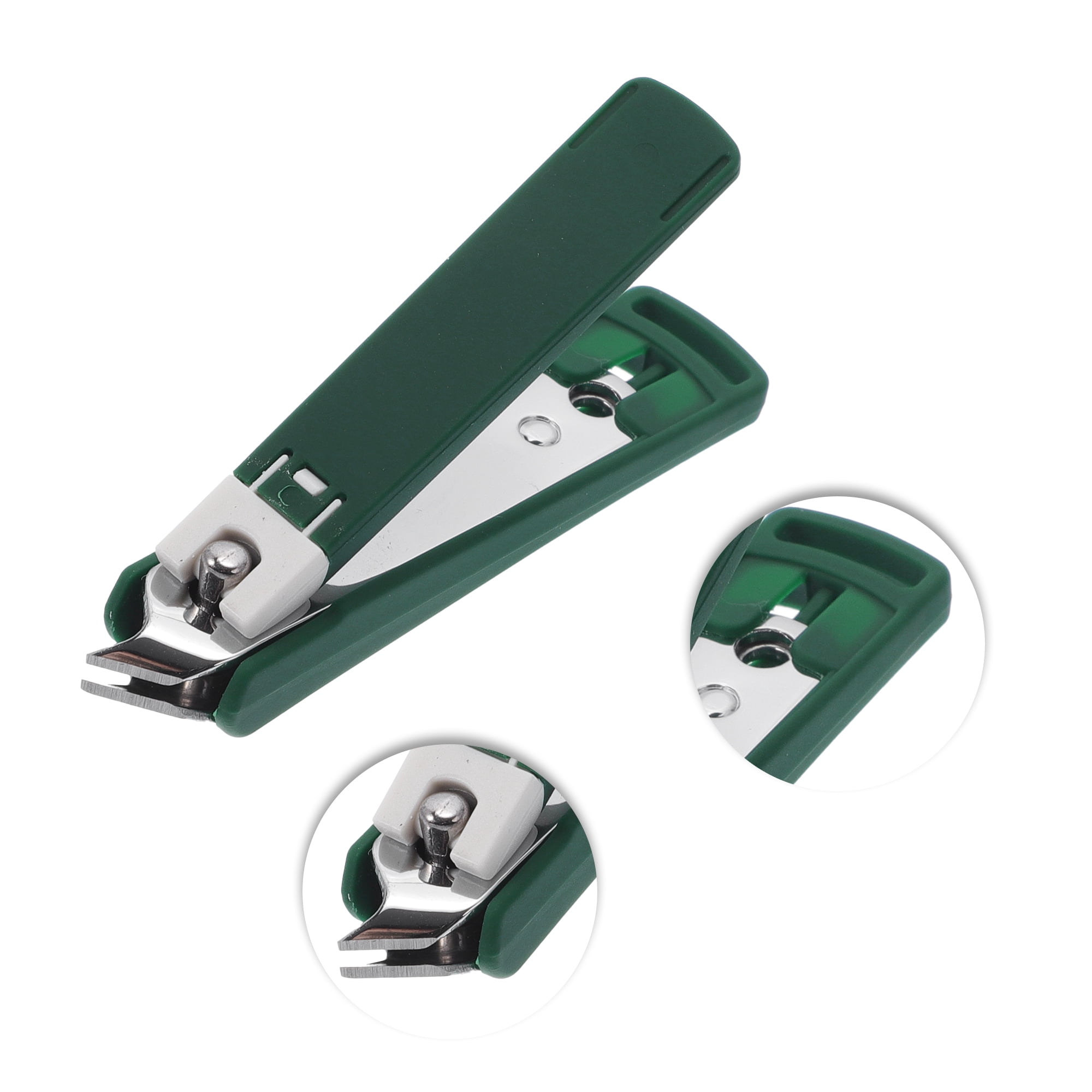 Unique Bargains Nail Clipper With Key Ring 1 Set Green