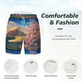 thumbnail image 5 of Sigee Cherry Blossoms Print Mens Swim Trunks with Compression Liner Quick Dry Swim Stretch Beach Shorts with Pockets,S-3XL, 5 of 7