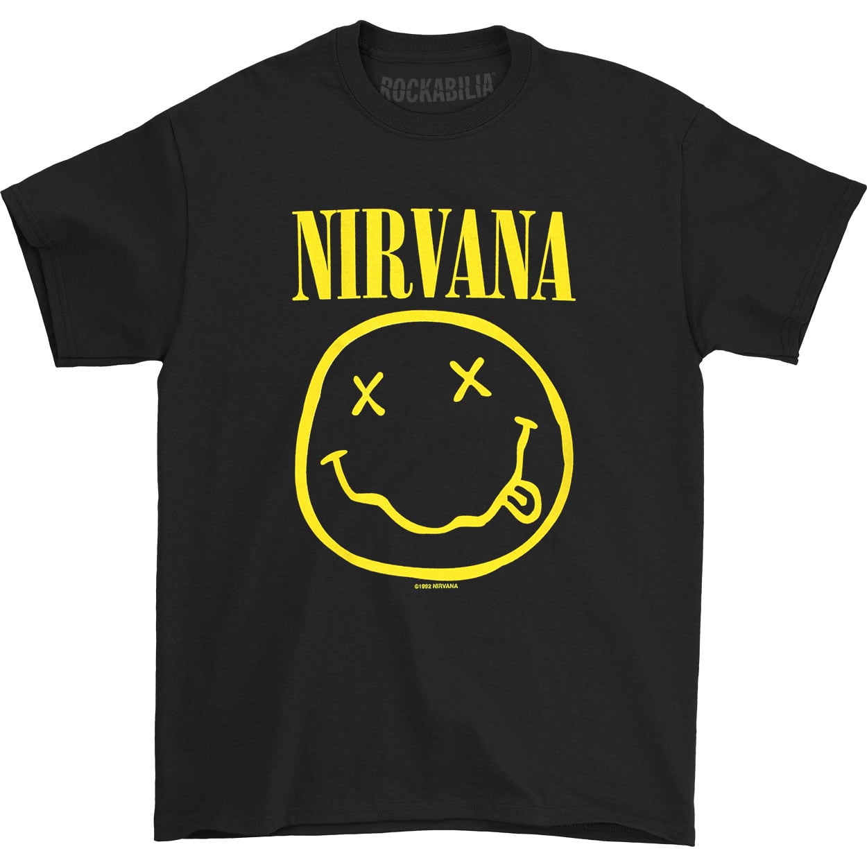 Nirvana - nirvana men's smile t-shirt black - Walmart.com - Walmart.com