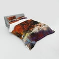 thumbnail image 2 of Ambesonne Nature Bedding Set 4 Pcs, Autumn Forest with Rock, Queen, Ginger Purple, 2 of 2