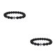 thumbnail image 4 of Minnieouse Pulseras de cuentas de piedra redonda natural Joyería resistente al desgaste Cuerda elástica de ojo de moda para fiesta Tipo 1 2Conjunto, 4 of 6